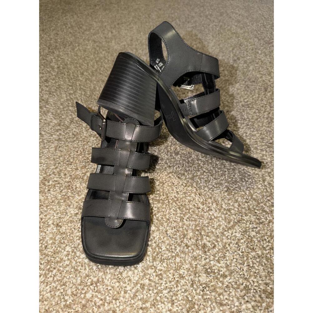 Zodiac Black Strappy Block Heel Sandals - Picture 5 of 7